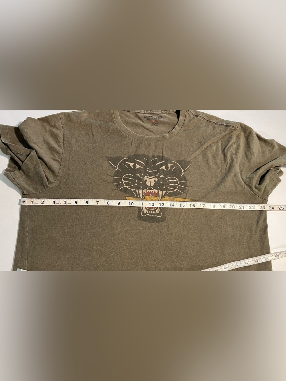 Denim And Supply Ralph Lauren Panther Lightning Bolt Tattoo Men’s XL Olive Green - Picture 3 of 7